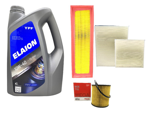 Kit 3 Filtros + Aceite 10w40 Peugeot 208 1.6 1.5 2013 A 2020