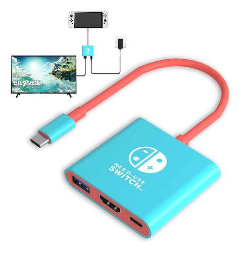 Dock Hub Portátil Para Nintendo Switch Tv Hdmi