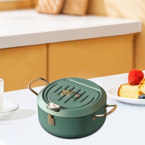 Olla Para Freír Profunda Con Sartén Multiusos Para Verde