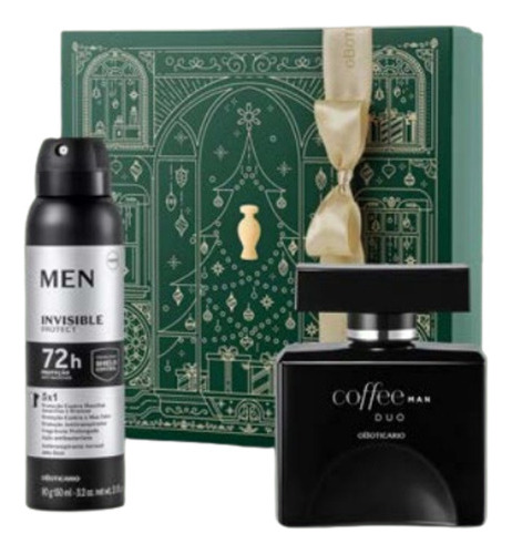 Coffee Man Duo Colônia 100ml + Aerosol Men Invisible 90g