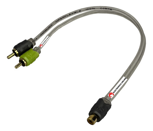 Cable Y Rca 2 Machos 1 Hembra 100% Cobre Carbon Audio 