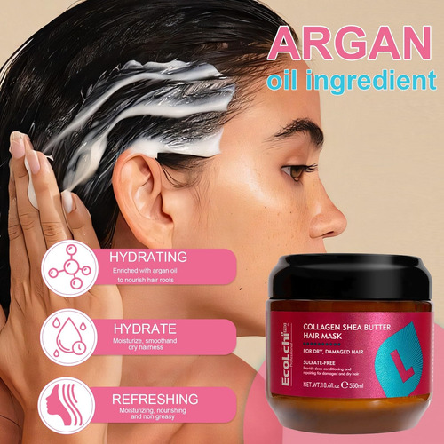 Set Mascarilla Colágeno Y Serum Cabello Shea Butter & Argan
