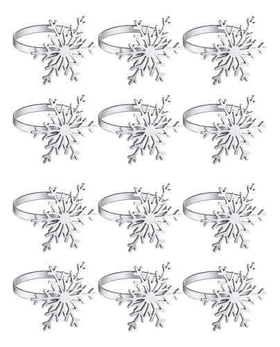 Servilletas Navideñas Con Forma De Copo De Nieve, 12 Unidade