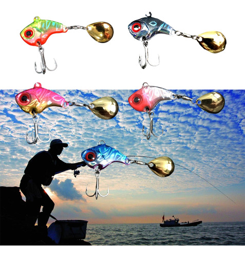 (a-9) Cuchara Giratoria De Metal Duro Para Cebos Para Peces,