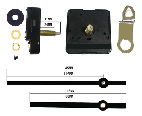 2 Clock Mechanism Hands Silent Clock Making Supplies Style A