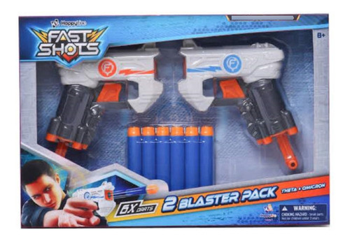 Set 2 Armas Blaster Lanzador De Dardos L11cm A13cm