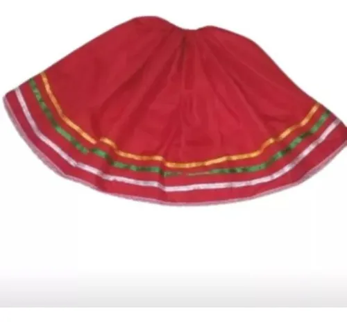 Pollera Folklore Niña De 10 A 12 Años C/pañuelo