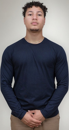 Remera Hombre Camiseta Manga Larga Algodon Premium 24/1