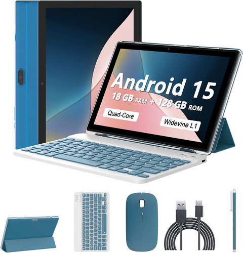 Android 15 Tablet 10 Pulgadas, 18gb Ram+128gb Rom/2tb Exp...