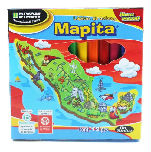Lápices De Colores Mapita Dixon Cortos Caja Con 12 Colores Color Del Trazo Color
