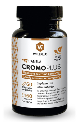 Wellplus Cromo Plus Cromo + Canela 60 Cap.