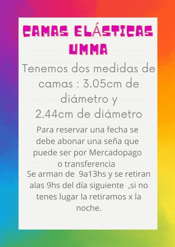 Imagen 3 de 3 de Alquiler De Camas Elásticas