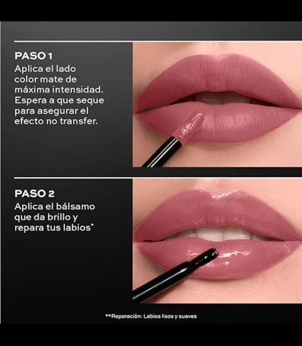 Labial Forever Dual De L'bel 38h Color Indeleble Rose Nuit