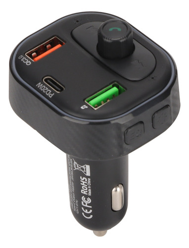 Cargador De Coche Multifunción De Estilo De Fibra De Carbono