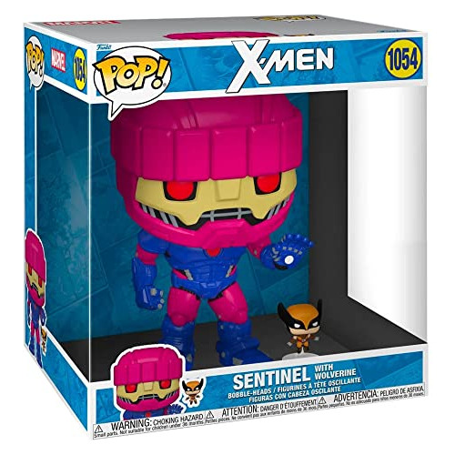 ¡funko Pop! Jumbo: X-men Sentinel Con Wolverine Estrena E