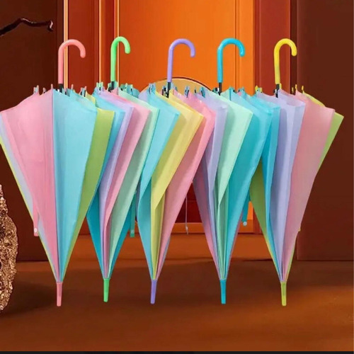 Paraguas Sombrilla Plegable Rainbow Lluvia 55 Cm
