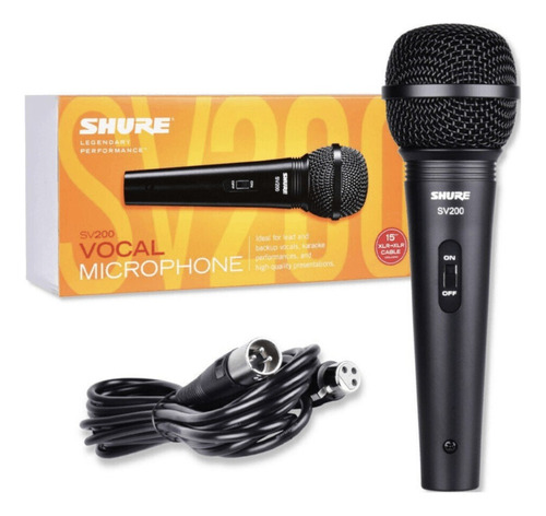 Shure Sv200 Microfono  Vocal Original Con Cable Xlr Xlr 