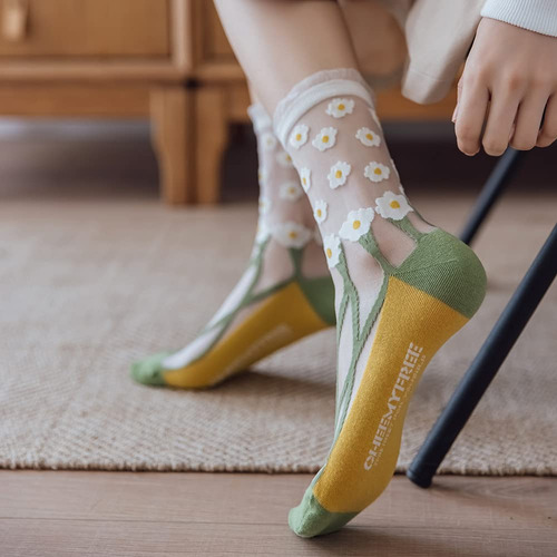 Calcetines Transparentes Para Mujer, Calcetines De Verano