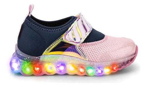 Zapatillas Bibi Niñas Luces Colores Led Roller Nena Rimini