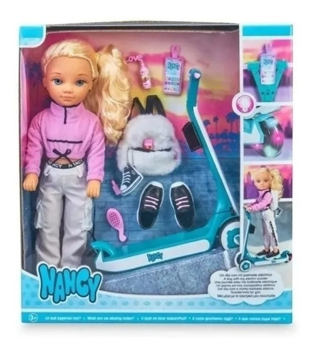 Muñeca Nancy Tiene Un Scooter Patín Con Luces