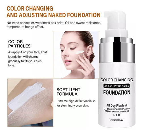 Base De Maquillaje Que Cambia De Color Para Piel Envejecida