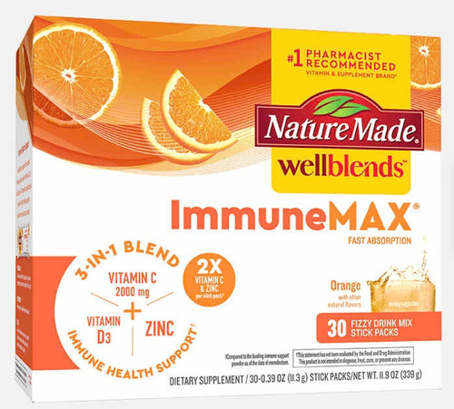 Nature Made Sistema Inmune Vitamina C Zinc Y D3 Sabor Naranja