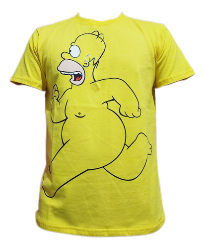 Remera Homero Simpson Desnudo 100 Algodón