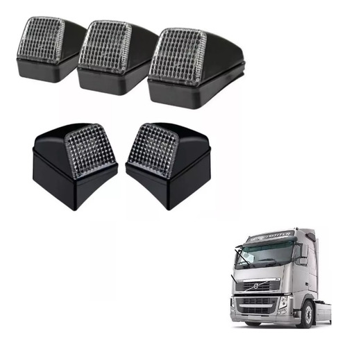 Kit 5 Lanternas Do Teto Volvo Fh Nh Nl Ld + Le + Central