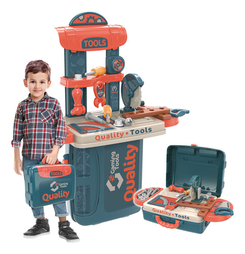 Maleta De Ferramentas Infantil  3 Em 1 Top Tools Replay Kids