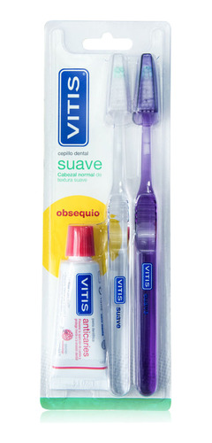 Cepillo Dental Suave 2 Unidades Mas Minipasta Vitis