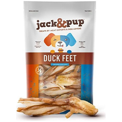 Jack&pup Premium Grade Duck Feet Dog Chew, All Natural ...