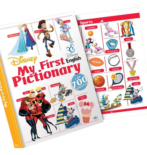 Meu Primeiro Dicionário Ilustrado Inglês My First Pictionary Disney Capa Dura DCL 6 anos +
