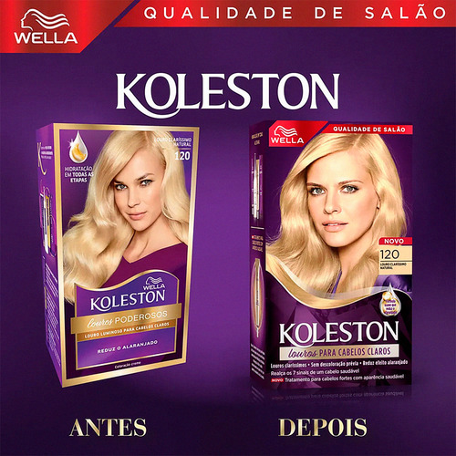Kit 02 Coloração Koleston 120 Louro Claríssimo Natural