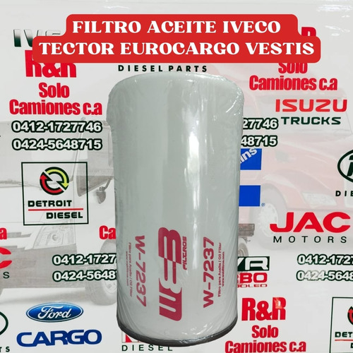 W-7237 Filtro Aceite Para Euro Cargo