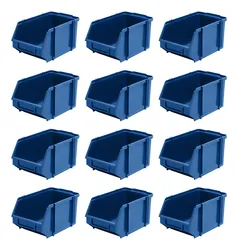 Comprar Kit 12 Caixa Bin Oganizadora Nº 5 Cor Azul - Gaveta Plástica no Mercado Livre