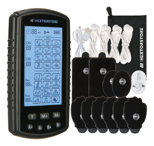 Hextor Tens Unit - Estimulador Muscular - Maquina Tens Con 4