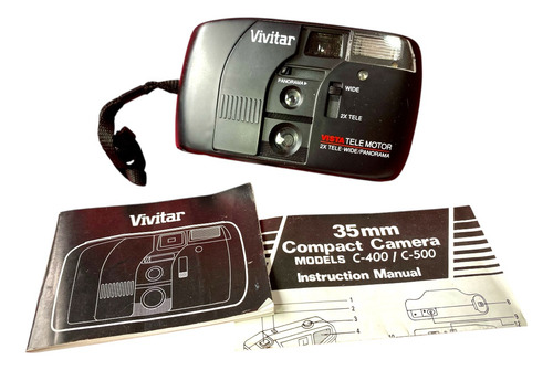 Cámara Vivitar Vista Tele Motor Panorama Plus 35mm Y 70mm Negro (Usado)