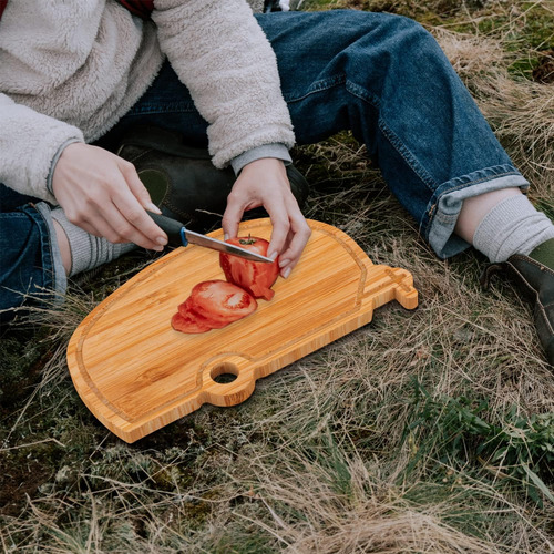 Tabla De Cortar Para Campamento, Madera De Bambú, Decoración