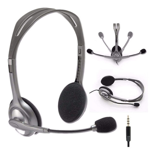 Imagen 2 de 3 de Auriculares Estereo Con Microfono Logitech H111 Un Jack ®
