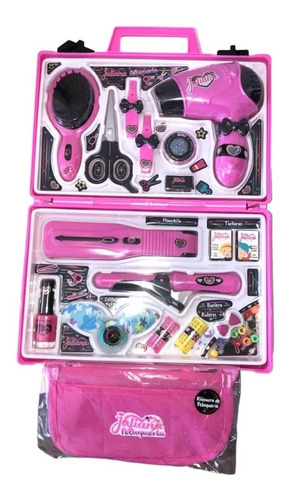 Imagen 2 de 8 de Valija Juliana Set Peluqueria Grande Secador Con Accesorios