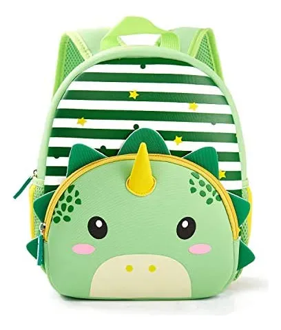 Mochila Impermeable Para Ni os De 2 A 5 A os dinsaurio Verde
