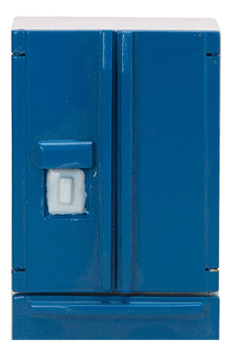Mini Geladeira De Madeira Geladeira 1 12 Escalas Jogo Azul