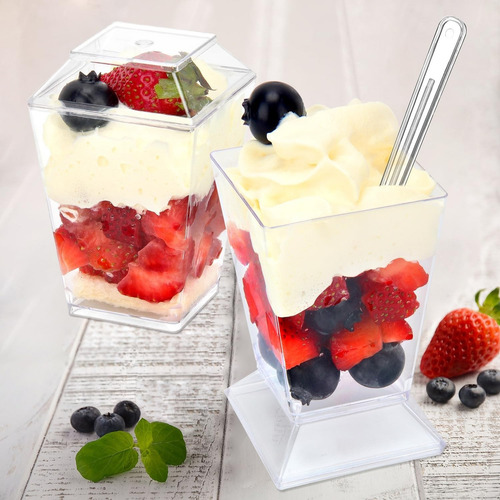 30 Vasos Postres Set De Vasos Shot Postres Con Tapa Vasos