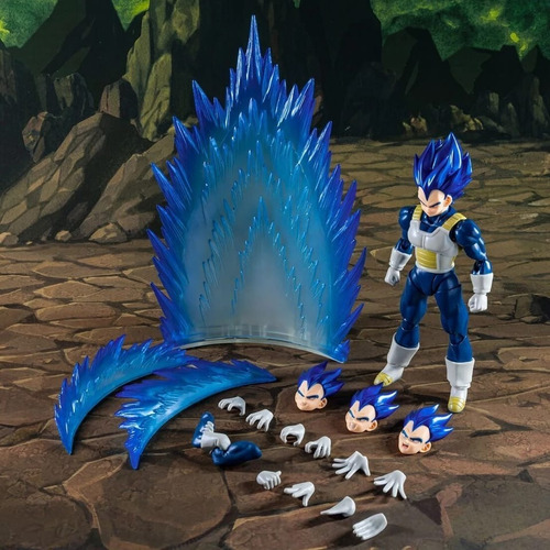 Action Figure Vegeta Super Sayajin God Blue Demonial Fit