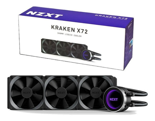Water Cooler 360mm Nzxt Kraken X72 Intel E Amd Triple Fan 12 Frete Gratis
