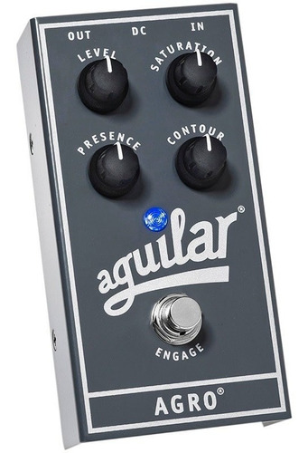 Pedal Aguilar Agro Overdrive para contrabajos, color gris