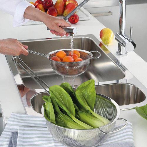 Colador De Cocina Küchenprofi Deluxe 22 Cm Malla Fina Color Plateado