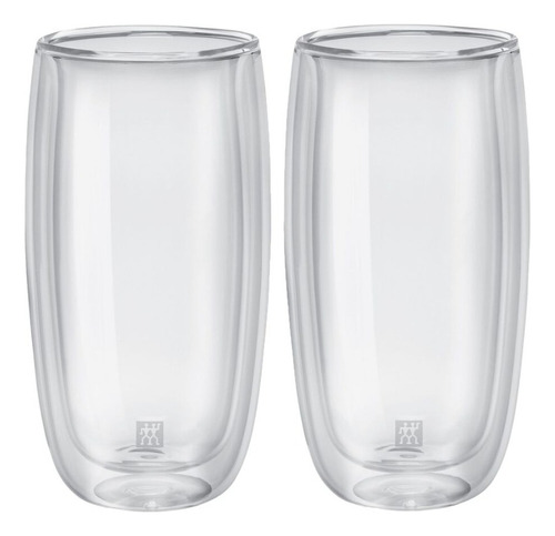 Zwilling 2 Vasos De Doble Pared De Vidrio De 474 Ml Sorrento Color Transparente