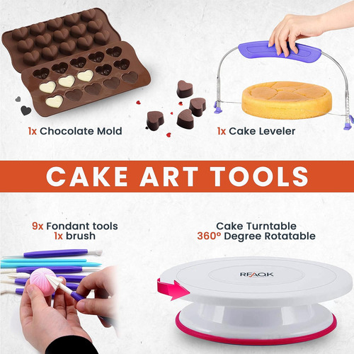 Rfaqk Kit De Decoració De Pasteles Con Suministros Para Horn