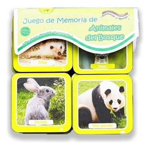Juego De Mesa Memoria Animales Bosque Interactivo Niños